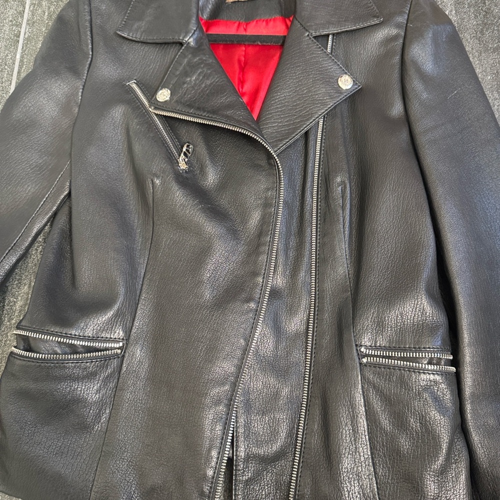Louis Vuitton Black Leather Women's Jacket
